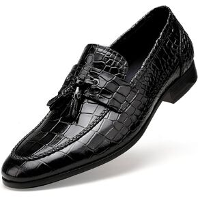 Tassel Loafer for Mens, Casual Crocodile Printed Tassel Dress Shoes Leather Slip-on Penny Loafer for Men in Saudi Arabia