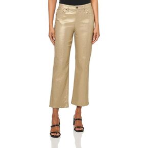 Tommy Hilfiger Women's 5 Pocket Straight Gold Foil Ankle Length Pant