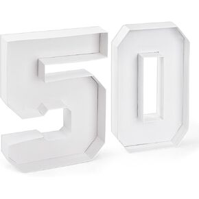 50 Set Cardboard Number for Charcuterie 10.2'' Fillable Tray Charcuterie Paper Box for 50th Birthday Anniversary Party Decorations Chocolate Candy Cupcake Container