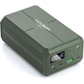 EASYLONGER ES270 99.9Wh CPAP Battery for Air-Travel, CPAP Battery for Camping, PD 100W CPAP Power Bank, 12V 24V CPAP Power Supply for ResMed AirMini/AirSense 10/11/ AirCurve 10/ Philips DreamStation