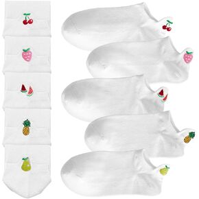 Socks for Women Funny Novelty Crew Ankle Socks 5 Pairs (4-8)