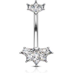 COCHARM Belly Button Rings 14G Cute Belly Button Piercing Stainless Steel Belly Navel Piercing Jewelry 10MM