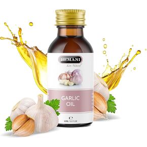 Hemani Garlic Oil 30ml - 100 ٪ Proch Cold Progn Pressed Oil Halal Essan