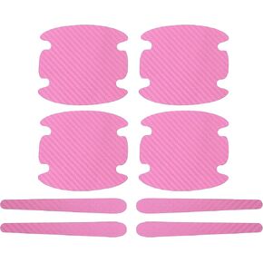 Universal 92x98mm Door Door Cup Sticker Sticker Anti-Dcratches+Auto Door Handle Film 1 Set Pink