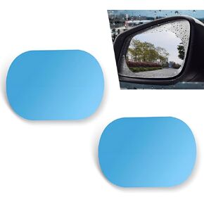 2 PCS CAR الخلفي مرآة ملصق مقاوم للماء ، 3.9 "× 5.7" HD OVAL مضادات الفخار المضادة للمواد الواقية ، لتصنيع سلامة عكس التكنولوجيا النانو ، ملصق سلامة مرآة ، عالمي للسيارة (شفافة)