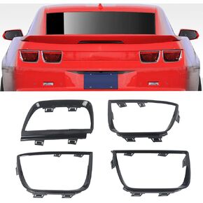 KARPAL Tail Light Bezel Cover Compatible With 2010-2013 Chevy Camaro LT LS SS Glossy Black 92199773 92199774