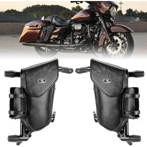 KEMIMOTO Saddle Bag Guards with Storage Bag Compatible with Touring Models Road King Street Glide Road/Electra Glide Ultra 2009-2025