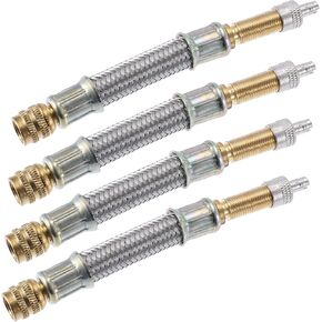 X AutoHaux 4pcs 103mm 4.06 '' صمام الإطارات امتداد الجذعية امتداد SPHENENTER خرطوم ملائمة عالمي لدراجة الدراجات النارية للسيارة