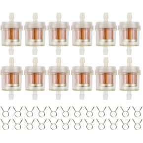 12pcs 1/4 "مرشح الوقود لـ GY6 50CC 110CC 125CC 150CC 139QMB