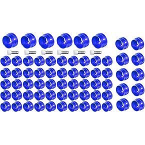 66X Motorcycle Engine Bolt Topper Caps Cover Compatible with for Harley Touring Road Street Glide Twin Cam (Purple)