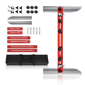 Stair Tread Template Tool,Dual Nut Aluminum Alloy Stair Tread Jig,Slide Rail Design Stairs Measuring Tool with Black Storage Bag,Staircase Gauge for Stairs,Risers,Partitions