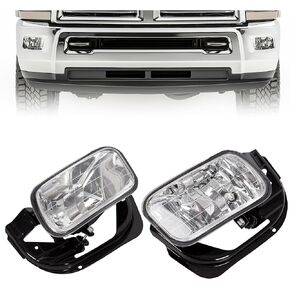 مصابيح أضواء الضباب Hecasa متوافقة مع 2009-2018 Dodge RAM 1500/2500/3500 استبدال لـ 55372735AA 55372734AA 55372735AB 55372734AB CH2594102 CH2595102 12V 42W W/
