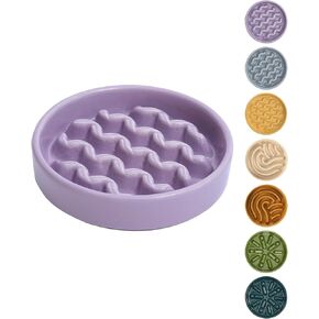 أطباق الكلب المغذية البطيئة، حامل مرتفع، سلالة صغيرة متوسطة الحجم، أكل الكلب البطيء، وعاء تغذية بطيء من السيراميك، وعاء تغذية بطيء للجرو من أجل أكل سريع، وعاء طعام للكلاب (وعاء مرتفع 19-38 أونصة) in Kuwait