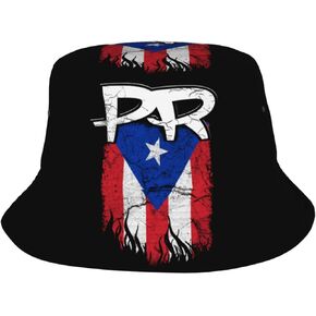 Puerto Rico Pr Flag Bucket Hat Sun Cap, Fisherman Hat for Women Men Outdoor Fishing Hiking Camping Gardening