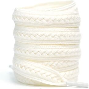 1 Pairs Flat Shoe Laces for Sneakers, Wide Thick Braided Shoelaces for Man,Replacement Athletic Shoestrings