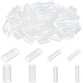 NBEADS 120 Pcs Pastic Shoelace Tips, 4 Sizes Paracord End Caps Shoelace Cords End Tip Cap Aglet Replacement Tips