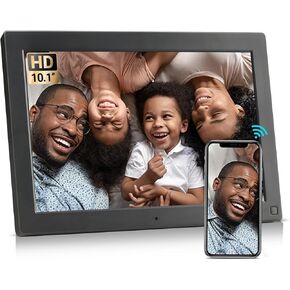 BSIMB 10.1 Inch WiFi Digital Photo Frame with 32GB,1280x800 IPS Touch Screen Auto Rotate Motion Sensor Upload Photos/Videos via App/Email, Gift for Grandparents
