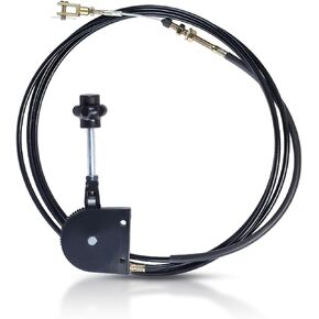 Excavator Throttle Control Cable, Universal Manual Flexible Throttle Wire with Black Knob, Excavator Motor Control Cable Replacement for Excavator/Mixer Truck (3.5m)