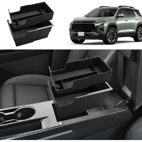 2025 Equinox Center Console Organizer - For 2025 Chevy Equinox Double Layer Center Console Organizer - Double-Layer Center Console Storage Box For 2025 Equinox(LT/Active/RS) Accessories