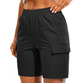 AFITNE Women's 5"/ 7" Hiking Cargo Shorts Quick Dry Lightweight Summer Athletic Running Shorts with Pockets UPF 50+