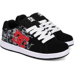 DC Shoes Boy's Gaveler Skate Shoe ، أسود/أحمر/رمادي ، 13.5 طفل صغير