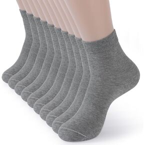 Womens Casual Soft Ankle Socks, 10 Pairs Cotton Quarter Running Socks