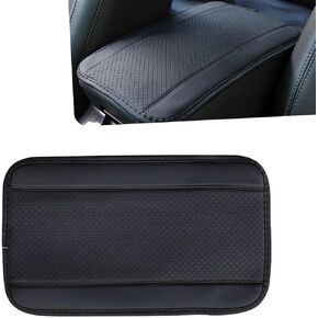 1 PC CAR CAN CENTER CENTOLE REMS ROX MAT ، 12.3 "× 7.5" غطاء من الجلد غير القابل للانزلاق لجميع الفصول ، واقي دليل على الغبار والخدش ، Universal for Cars SUVS (أسود)
