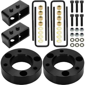 F3" & R2" Leveling Lift Kit for 2004-2020 F150(2WD 4WD), Raise Front & Rear Forged Aluminum Strut Spacers and Lift Blocks