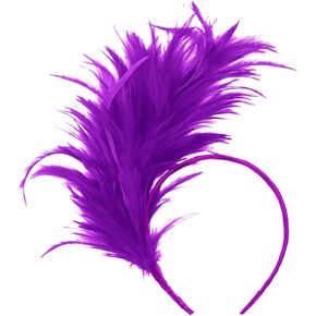 1920s Fascinator Gatsby Feather Headband Kentucky Derby Headpiece for Cocktail Wedding Tea Party