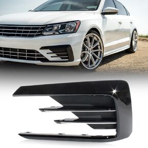 Fog Light Cover Grille Housing Fit for Volkswagen Passat R-LINE 2016 2017 2018 2019, Replace for 561 854 662J (Right Passenger Side)