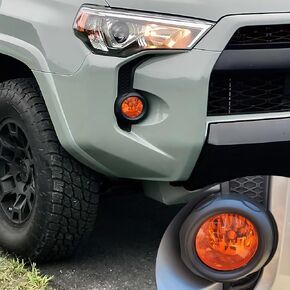 Car Front Fog Light Color-changing Film for 2014-2024 Toyota 4Runner Accessories TPU Tint Film Color Sticker - Yellow (4 PCS)