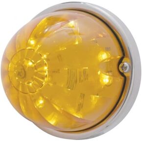 United Pacific 39782 17LED Dual Function Watermelon Flush Mount Cab Light Kit w/Low Profile Bezel, Epoxy Coated - Amber LED/Amber Lens – ONE Unit