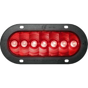 Peterson 822R-7 LED Stop/Turn/Tail Oval 7 Dio Pl3 Housing Flange Mount 7.88" x 3.63"