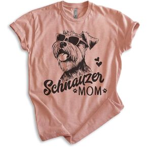 EVERTREE CLOTHING Schnauzer Mom, Unisex Women's Shirt, Mini Schnauzer, Schnauzer Owner, Funny Dog Mom Gift