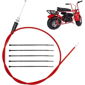 NOTISH 50 inch Go Kart Throttle Cable, Long Universal Throttle Cable, Throttle Pedal Brake with Bandage, Fit for Predator 79cc, 97cc, 196cc, 212cc, Coleman CT100U, Mini Bike GX200, Bike Part(blue)