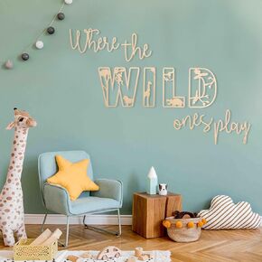 Once Upon A Time Wooden Sign, Playroom Sign, Safari Nursery, Wall Lettering, Nursery Quote, Playroom Decor, Wooden Kids Bedroom Decorations (Once Upon A Time)