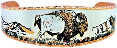 Native American Tribal Bracelets Cuff Animal/Pueblo/Dolphin/Hummingbird/Dragonfly/Butterfly/Orca/Wolf/Cat/Bison/Owl/Maple in Saudi Arabia