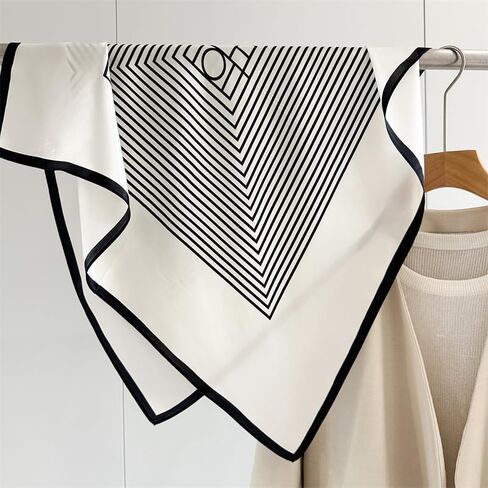 100 ٪ Mulberry Silk Scarf 25 × 25 بوصة - وشاح مربع مربع رقمي مطبوع للنساء ، مع عبوات الهدايا in Kuwait