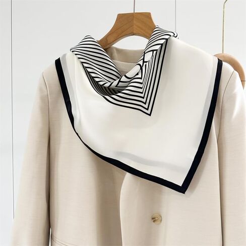 100 ٪ Mulberry Silk Scarf 25 × 25 بوصة - وشاح مربع مربع رقمي مطبوع للنساء ، مع عبوات الهدايا in Kuwait