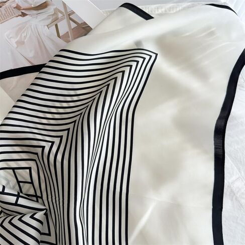 100 ٪ Mulberry Silk Scarf 25 × 25 بوصة - وشاح مربع مربع رقمي مطبوع للنساء ، مع عبوات الهدايا in Kuwait