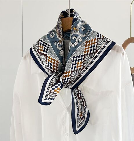 100 ٪ Mulberry Silk Scarf 25 × 25 بوصة - وشاح مربع مربع رقمي مطبوع للنساء ، مع عبوات الهدايا in Kuwait