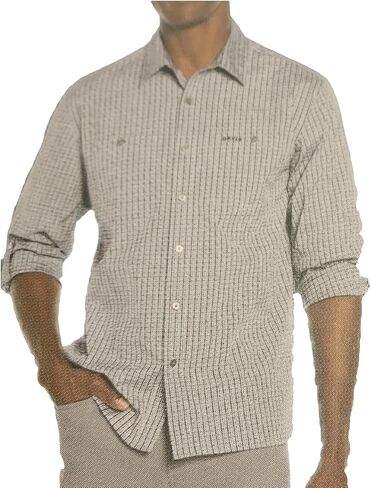 Orvis Men's UPF 30+ Quick Dry Long Sleeve Button Up Tech Shirt with Roll Tab Sleeves in Saudi Arabia