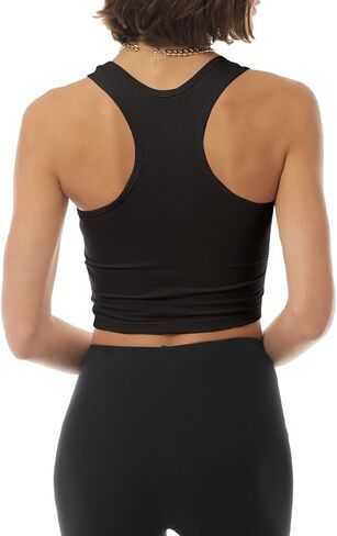 MixMatchy Women's Workout Crop Tank Tops Racerback Running Yoga Tanks Cotton Sleeveless Gym Shirts 3 Pack in Saudi Arabia