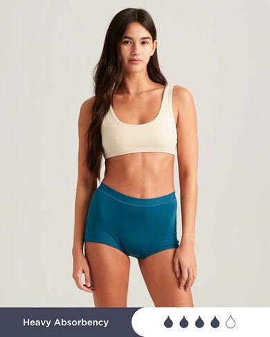 saalt Comfort Modal Boyshort Period Underwear - Heavy & Super Absorbency - Keeps You Dry from All Leaks in Kuwait