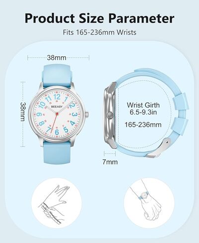 Beeasy Nurse مراقبة مقاومة للماء للمهنيين الطبيين الطلاب الرجال الرجال ، والساعات مع التمريض المستعملة 12/24 ساعة ، وسهولة قراءة الاتصال الهاتفي وفرقة السيليكون ، الوقت العسكري luminouse in Kuwait