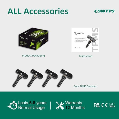 مستشعر CDWTPS TPMS ، نظام مراقبة ضغط الإطارات 433 ميجا هرتز لعام 2006-2010 كرايسلر | دودج | Jeep 4-Pack استبدال# 56029481ab 56029359ab ، 68078768AA in Kuwait
