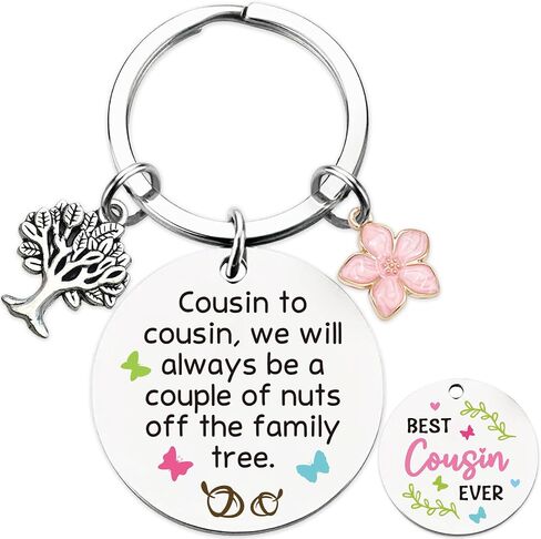 Cousin Gifts Keychain for Women Men - Funny Best Cousin Ever Keyring for Girls and Boys Birthday Christmas Gift in Saudi Arabia