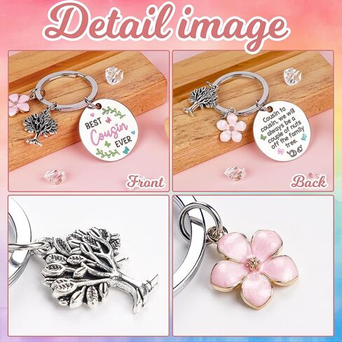 Cousin Gifts Keychain for Women Men - Funny Best Cousin Ever Keyring for Girls and Boys Birthday Christmas Gift in Saudi Arabia