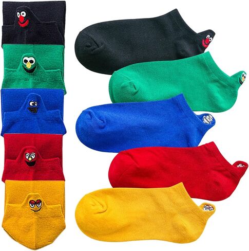 Socks for Women Funny Novelty Crew Ankle Socks 5 Pairs (4-8) in Saudi Arabia