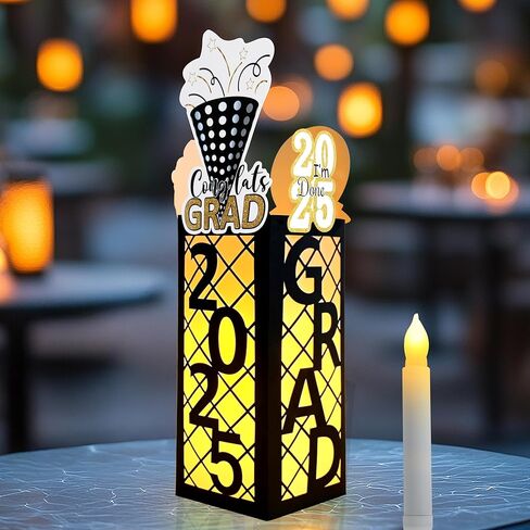 2025 جدول التخرج مركزية صناديق التخرج موسم التخرج LED شموع تخرج الفوانيس حفل التخرج جدول زخرفة القلب مربع الحزب الكلية دخن in Kuwait